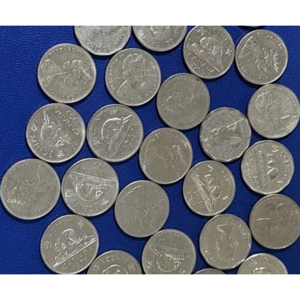 Canadian Nickel Roll 40 Coins - Mixed Dates 1955-1981 .999  Pure Nickel